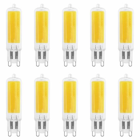 G9 LED Light Bulbs 4.5W 50W Equivalent 450LM 3500K Natural White Dimmable Glass G9 Base, 10PK